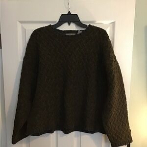 Vintage EMS Eastern Mountain Sports WOOL Brown Womens Sweater Size Large